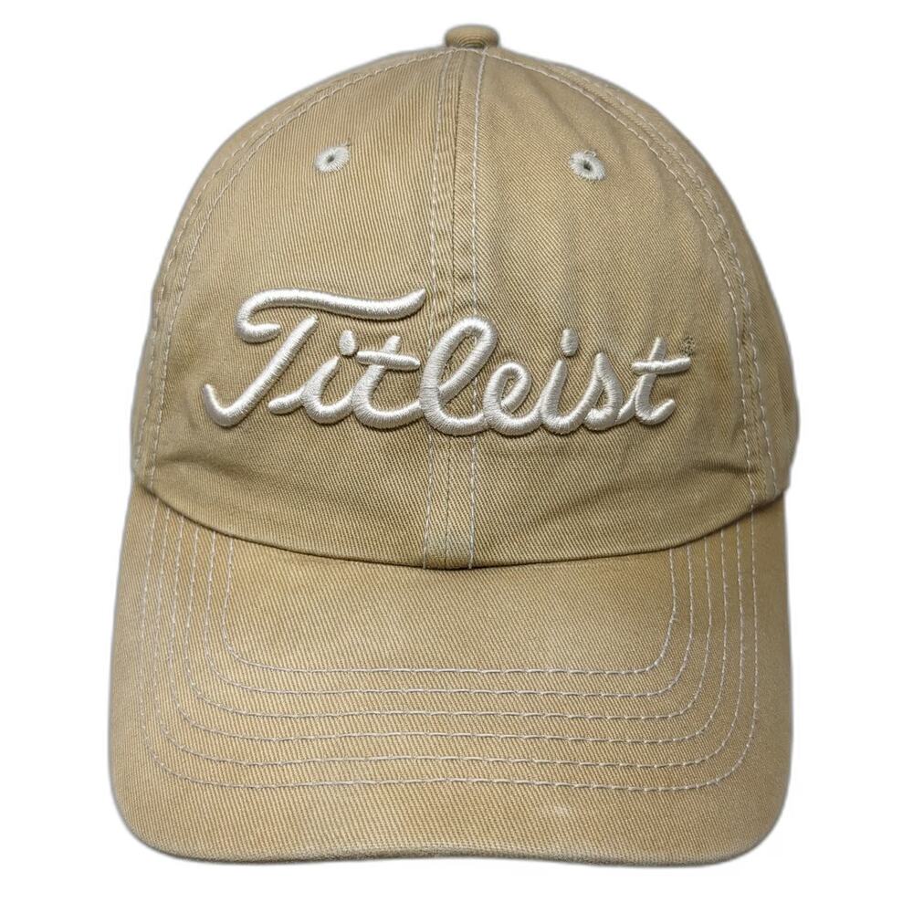 Titleist Baseball Cap Beige One Size Sunnyvale Golf Course Adjustable #1 Hat